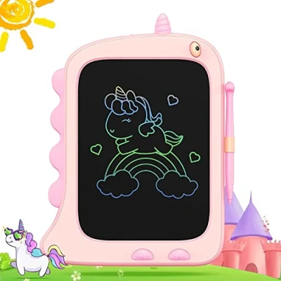 Abbildung von ORSEN LCD Schreibtafel Spielzeug ab 3 4 5 6 7 8 Jahre Mädchen Junge, 8,5 Zoll Bunte Bildschirm Maltafel Schreibtablett, Geburtstag Weihnachten Geschenke für Einhorn (Pink)