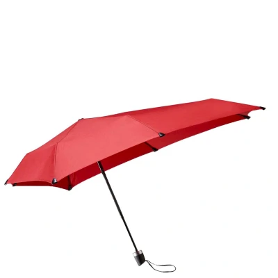 Abbildung von Senz Manual faltbares Sturmschirm passion red