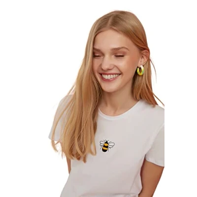 Abbildung von Trendyol Parent Tshirt print, Damen, Größe: 40, White