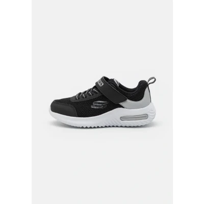 Abbildung von Skechers GORE Strap Overlays Midsole TECH Piece Sneaker low für Kinder, Größe: 31, Black &amp; silver synthetic / textile trim Schuhe