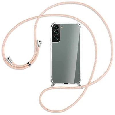 Abbildung von mtb more energy® Handykette kompatibel mit Samsung Galaxy S22 Plus 5G (SM S906, 6.6&#039;&#039;) Rose Peach Smartphone Hülle zum Umhängen Anti Shock Full TPU Case