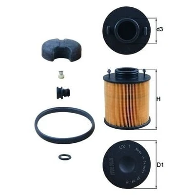 Abbildung von Harnstofffilter MAHLE ORIGINAL UX 1D