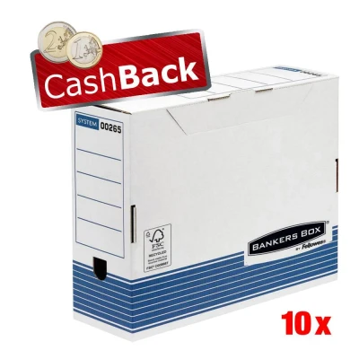 Abbildung von Fellowes 0026501 Blue, White File Storage Box/Organizer Boxes &amp; Organizers (Blue, White, A4, 147 g, 427 x 404 7 mm)