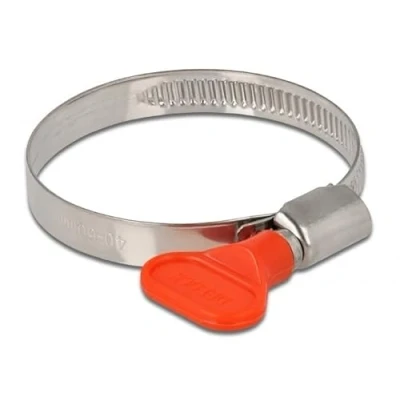 Abbildung von Delock Schlauchschelle mit Flügelmutter 40 60 mm 10 Stück rot