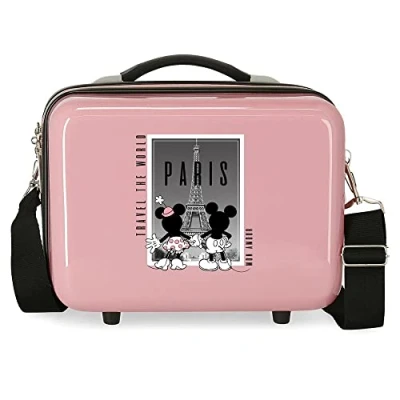 Abbildung von Disney Mickey und Minnie Travel the World Paris Nude, anpassungsfähiger Kulturbeutel, 29 x 21 15 cm, starres ABS, 9,14 l, 0,8 kg