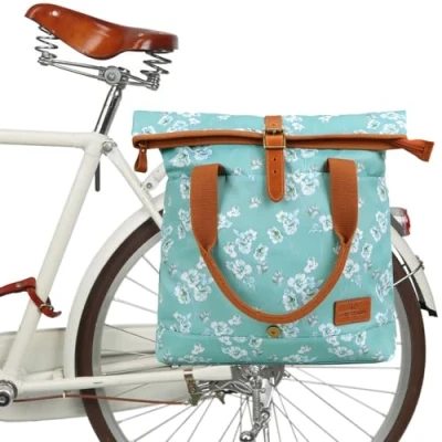 Abbildung von Tourbn TOURBON Damen Fahrradtasche Shopper Wasserdicht Segeltuch Fahrradtaschen für Heckträger Handtasche Radfahren Reisen
