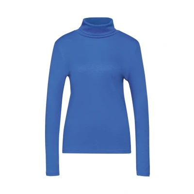 Abbildung von Cecil MIT Rollkragen Langarmshirt, Damen, Größe: 42, Blau