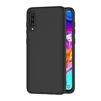 Abbildung von AICEK Compatible Samsung Galaxy A70 Hülle, Schwarz Silikon Schutzhülle für Case TPU Bumper Handyhülle (6,7 Zoll)