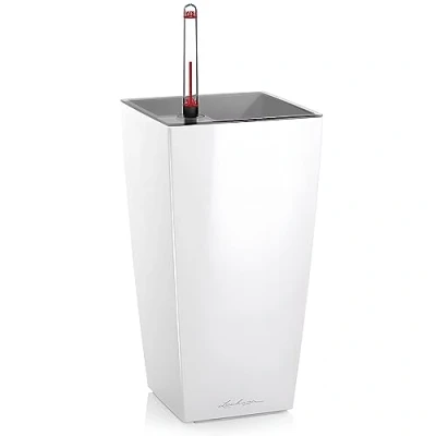 Abbildung von Lechuza® Pflanzkübel Pflanztopf Mini Cubi weiß hochglanz