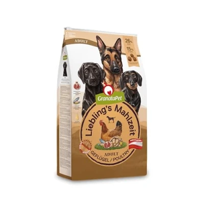 Abbildung von GranataPet Liebling&#039;s Mahlzeit Adult Geflügel, Trockenfutter für Hunde, Hundefutter ohne Getreide &amp; Zuckerzusätze, Alleinfuttermittel, 10 kg