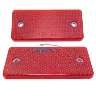 Abbildung von 227s Rechteckige Reflektoren Schraubbefestigung Rot 94 x 44 mm 2 Stück