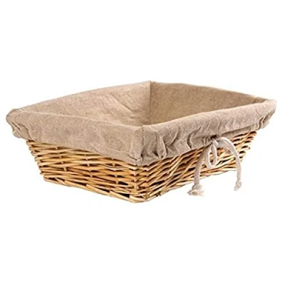 Abbildung von Olympia Rechteckiger Weidenkorb mit herausnehmbarem Einsatz, Braun, Größe: 95 (H) x 315 (B) 230 (L) mm, Präsentationskorb für Brot und Gebäck, gewerbliches Buffet Heimgebrauch, U746