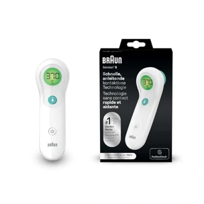 Abbildung von Braun Fieberthermometer Berührungsfreies + Stirnthermometer, BNT300 WE BNT300WE
