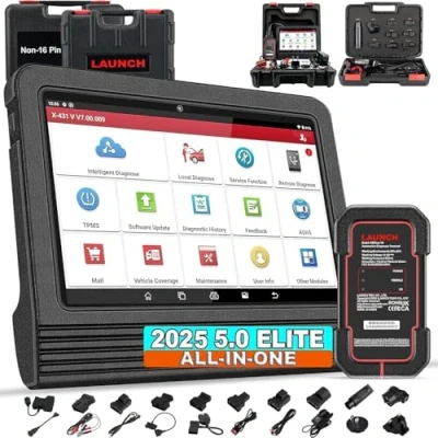 Abbildung von LAUNCH X431 V PRO 5.0 OBD2 Diagnosegerät OE Level Alle System,ECU Codierung mit 37+ Rücksetzfunktion, ABS Entlüftungsbremse, Ölrückstellung, EPB, SAS, DPF, BMS, SRS, TPMS…
