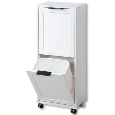 Abbildung von KESPER® Mülltrennsystem Universalwagen zwei Eimer Müllküchenschrank, stabile Rollen, herausnehmbar