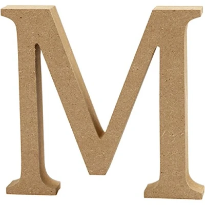 Abbildung von Creativ Deko Buchstabe &quot;M&quot; aus MDF, 13 x 2 cm, Braun