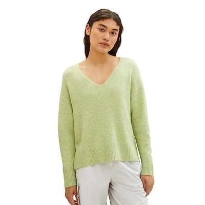Abbildung von TOM Tailor Denim Strickpullover, Damen, Größe: Small, Dusty pear green melange