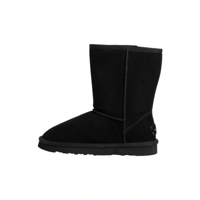 Abbildung von s.Oliver Damen Winterstiefel ohne Absatz aus Wildleder Gefüttert, Schwarz (Black), 37 EU