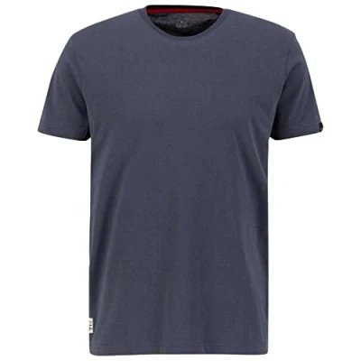Abbildung von Alpha Industries Label Pocket Tshirt print, Herren, Größe: Small, Grey black