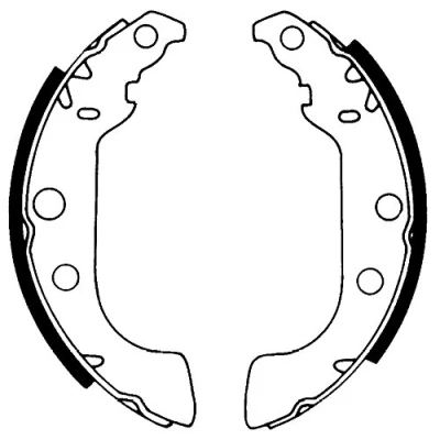 Abbildung von MAPCO 8321 Bremsbacken Hinterachse 229 42 ohne Hebel