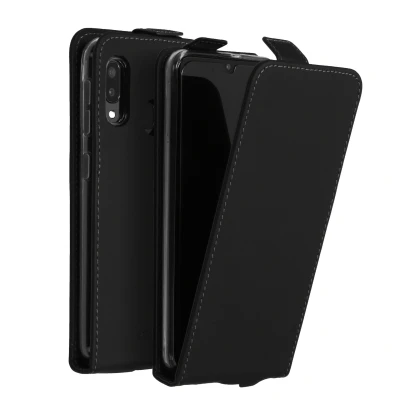 Abbildung von Samsung Galaxy A20e Hülle Kunstleder Accezz Flip Case Handyhülle Schwarz