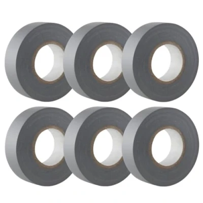 Abbildung von GTSE Isolierband Grau 19 mm x 20 m strapazierfähiges, selbstklebendes zum Schutz, Bündeln und Reparieren von Kabeln 6 Rollen