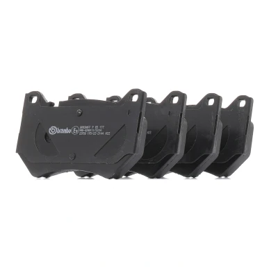 Abbildung von BREMBO P 85 177 Bremsbelagsatz für Verschleißwarnanzeiger vorbereitet mit Anti Quietsch Blech ohne Zubehör AUDI: Q5