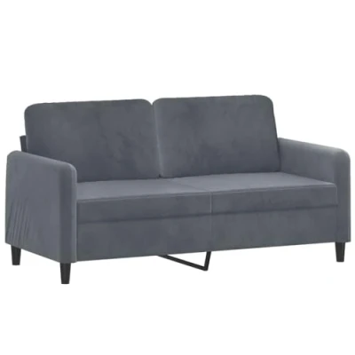 Abbildung von vidaXL Sofa 2 Sitzer Dunkelgrau 140 cm Samt