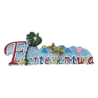 Abbildung von 3D Leters Fuerteventura Spanien Kühlschrankmagnet Tourist Travel Souvenirs Handgemachte Harz Handwerk Magnetische Aufkleber Home Küche Dekoration Sammlung Geschenk