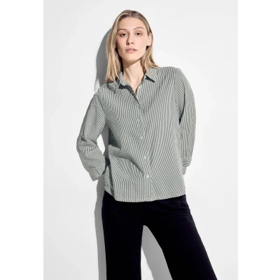 Abbildung von Cecil Seersucker Hemdbluse, Damen, Größe: XXL, Grün