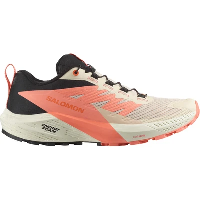 Abbildung von Salomon Sense RIDE 5 Laufschuh Trail, Damen, Größe: 40 2/3, Tender peach/fusion coral/black Schuhe