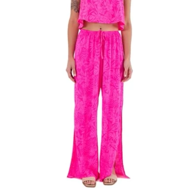 Abbildung von Hurley Damen Jungle Walk Side Slit Pant hose, Pink (Pink Punch), S EU