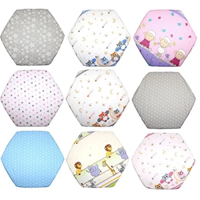 Abbildung von Spannbettlaken für 6 eck Laufgitter Matratze 120x105 cm Baby Kinder Laufstall Baumwolle D4