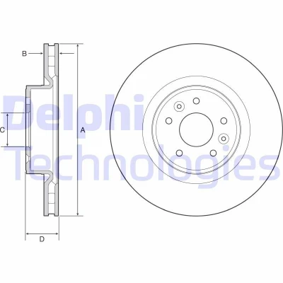 Abbildung von DELPHI BG9232C Bremsscheibe 340 28 5 Belüftet beschichtet hochgekohlt ohne Radlager, ABS Sensorring RENAULT: MEGANE 3 Coupe