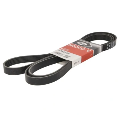 Abbildung von GATES Micro V 6PK2563 Keilrippenriemen 2563 6 Polyester, EPDM (Ethylen Propylen Dien Kautschuk) MITSUBISHI: Lancer 8 Limousine, ASX SUV