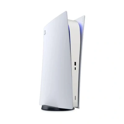 Abbildung von Konsolen Aufkleber kompatibel mit Sony Playstation 5 Disc Edition, 2 Logo + Folie Mittelteil, 3M 2080 (Weiß)
