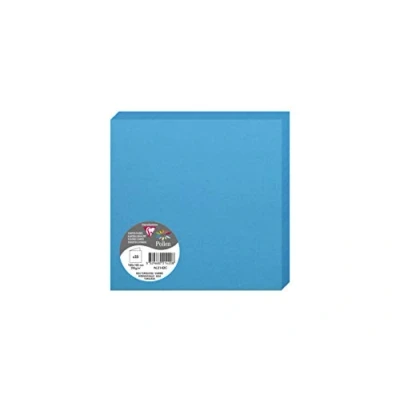 Abbildung von Clairefontaine 2142C Packung (mit 25 Doppelkarten Pollen, Gefaltet, 160 x 160mm) 210g, Türkis