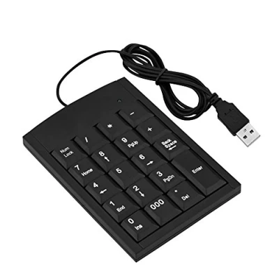 Abbildung von Goshyda USB Ziffernblock, tragbarer ultradünner Stecker Komfortable Tastatur mit Handgefühl für alle Arten von Laptops Desktop Computer