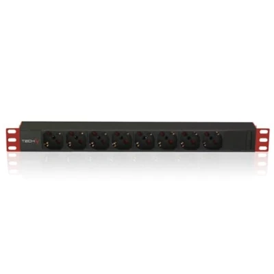 Abbildung von Techly Professional 107746 19&quot; Rack Einheit C14 1 HE Schwarz / Rot