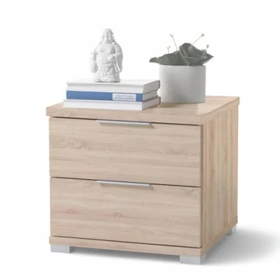 Abbildung von SMILLA Nachttisch in Eiche Sonoma Optik Moderner Nachtschrank mit Schubladen und viel Stauraum 46 x 43 42 cm (B/H/T)