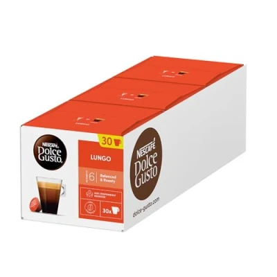 Abbildung von NESCAFÉ DOLCE GUSTO Lungo Kaffeekapseln 3er Vorratspack (3 x 30 Portionen)