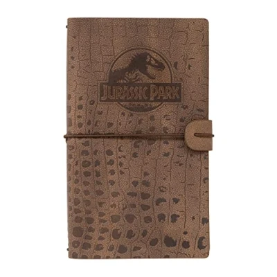 Abbildung von Grupo Erik Reisetagebuch zum Selberschreiben Jurassic Park Dotted Notebook 12x19,6 cm, Einband aus synthetischem Leder und Gummiband sicheren Verschließen