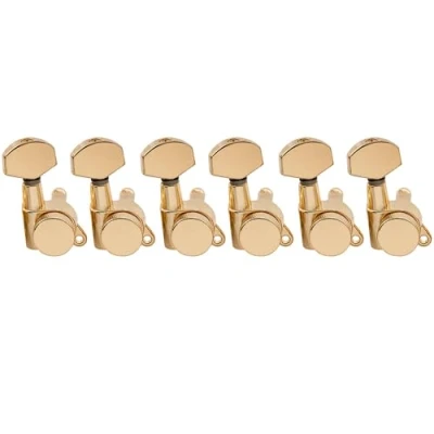 Abbildung von Musiclily Pro 6 in Line Locking Mechaniken Gitarren Tuners für Fender Stratocaster Telecaster E Gitarre, Gold