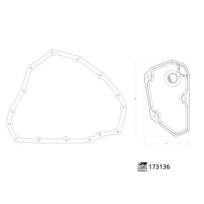 Abbildung von FEBI BILSTEIN 173136 Hydraulikfiltersatz, Automatikgetriebe mit Ölwannendichtung NISSAN: Juke, Qashqai 2