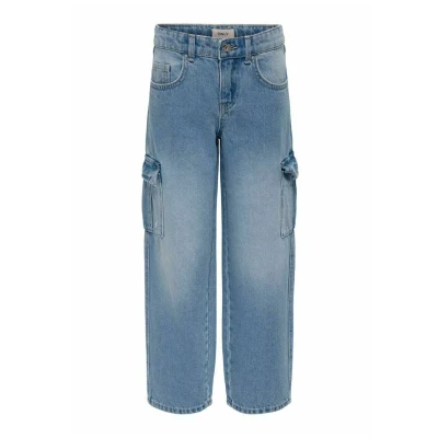 Abbildung von ONLY Kids Jeans Mädchen KOGMOTT Wide Tint DNM JNS RED GUA (DE/NL/SE/PL, Numerisch, 164, Regular, Light Blue Denim)