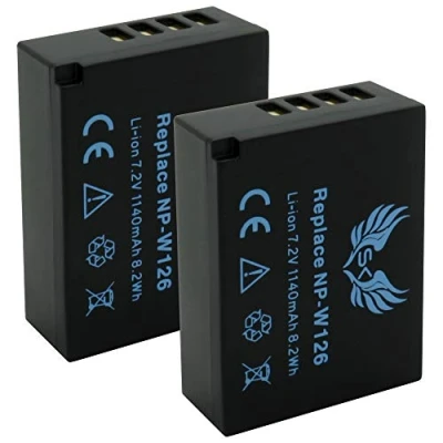 Abbildung von 2X SK Akku Fuji NP W126 1140mAh für Fujifilm X A2 A10 E1 E2 M1 HS30EXR HS50EXR X100F Pro1 Pro2 T2 T10 T20 W126s