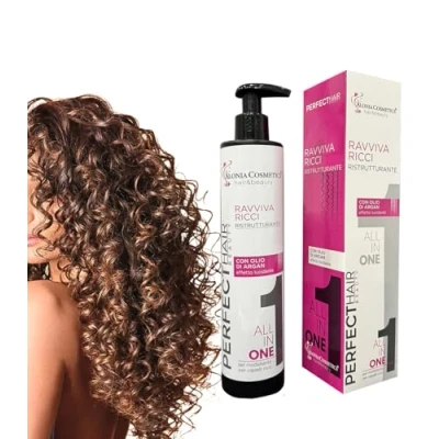 Abbildung von Alonia Cosmetics® 300 ml Maxi Creme Gel für die Haarpflege, professionell, definiert lockiges, welliges Haar, gegen Frizz, nährt, mit Arganöl und Keratin