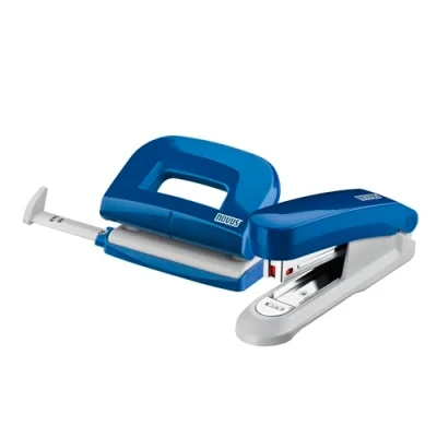 Abbildung von NOVUS Lochstanzer Evolution Twin Set fresh, Locher Tacker Büroset inkl. Heftklammern
