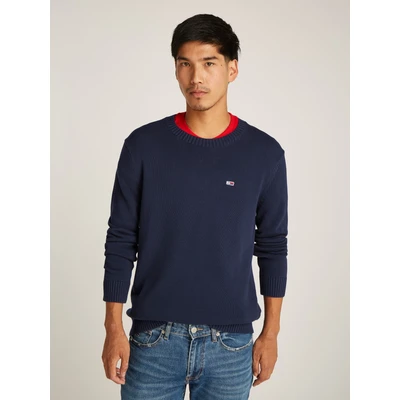 Abbildung von Tommy Jeans SLIM Essentials Strickpullover, Herren, Größe: 3XL, Dark night navy