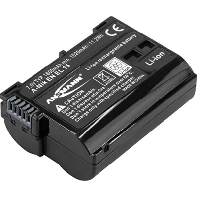 Abbildung von ANSMANN Li Ion Akku A Nik EN EL 15 7V / Typ 1600mAh Leistungsstarke Akkubatterie für Foto Digitalkameras der perfekte Ersatzakku Nikon Digicam uvm.